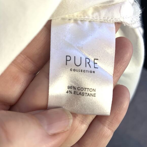 Pure Collection Long Sleeve White Cotton Pullover Blouse, Women's Size 14/16 - Picture 10 of 14